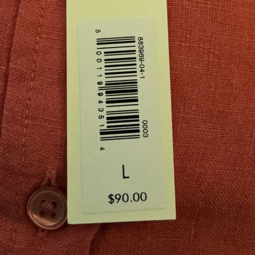 Banana Republic LS Perfect Shirt Oxford‎ Size Large Salmon New With Tags